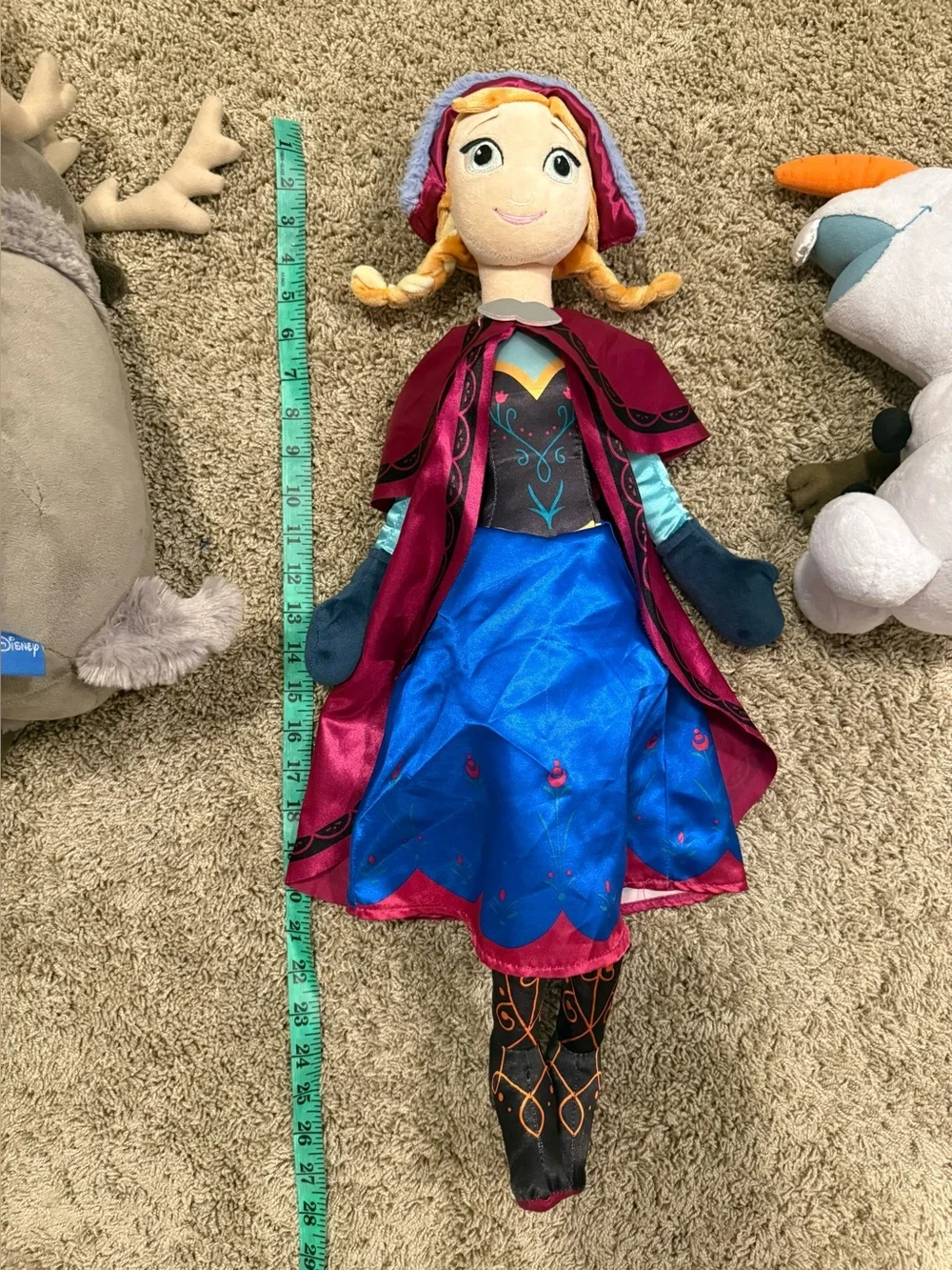 Disney Frozen Plush Bundle Sven Anna Olaf Stuffed Animals Large Lot of 3